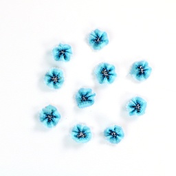 [APQ_ORF-16] Bluebell, 10 Pack, 9/16" Ombre Ribbon Flowers