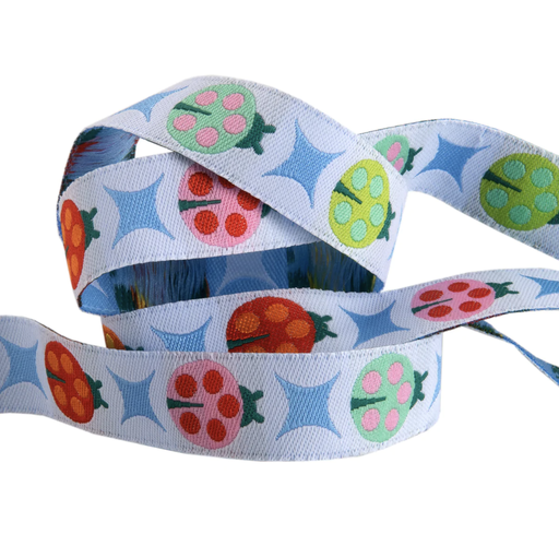 [TK-103-22-1] Ribbon Yardage - Painted Ladies White
