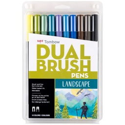 [TB56169] ​​​Landscape, 10pk Dual Brush Pen Art Markers