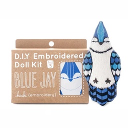 [DK-018] Blue Jay, Embroidery Doll Kit