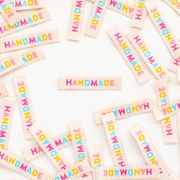 [SHWL_070603] ​"Handmade"  Colorful Sewing Woven Labels, 8pk