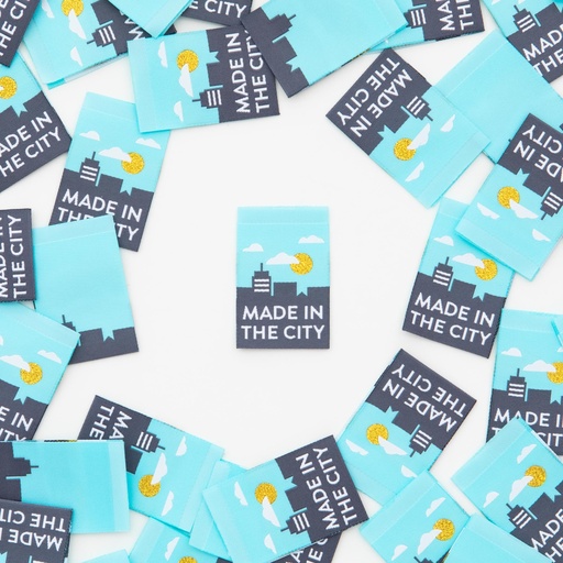 [SHWL_960134] "Made In The City" Sewing Woven Labels, 8pk