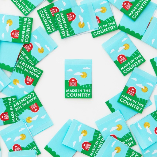 [SHWL_960202] "Made In The Country" Sewing Woven Labels, 8pk
