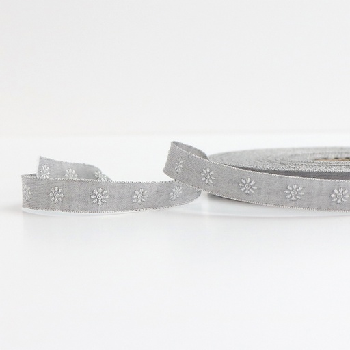 [RBYD_100324-04-H] Ribbon Yardage - Blossom on Grey