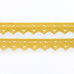 [CPO8761-715983-6105-H] Pointed Toledo Lace - Mustard
