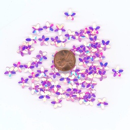 [S149] 10mm Daisy Sequins, Mauve with Gold Lights