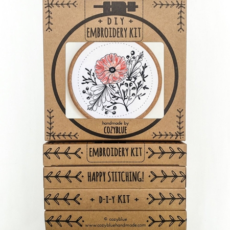 [EK-006] Poppy Power Embroidery Kit