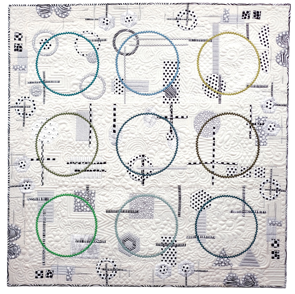 Of a Feather Geometric Throw Sue Spargo Folk Art Quilts