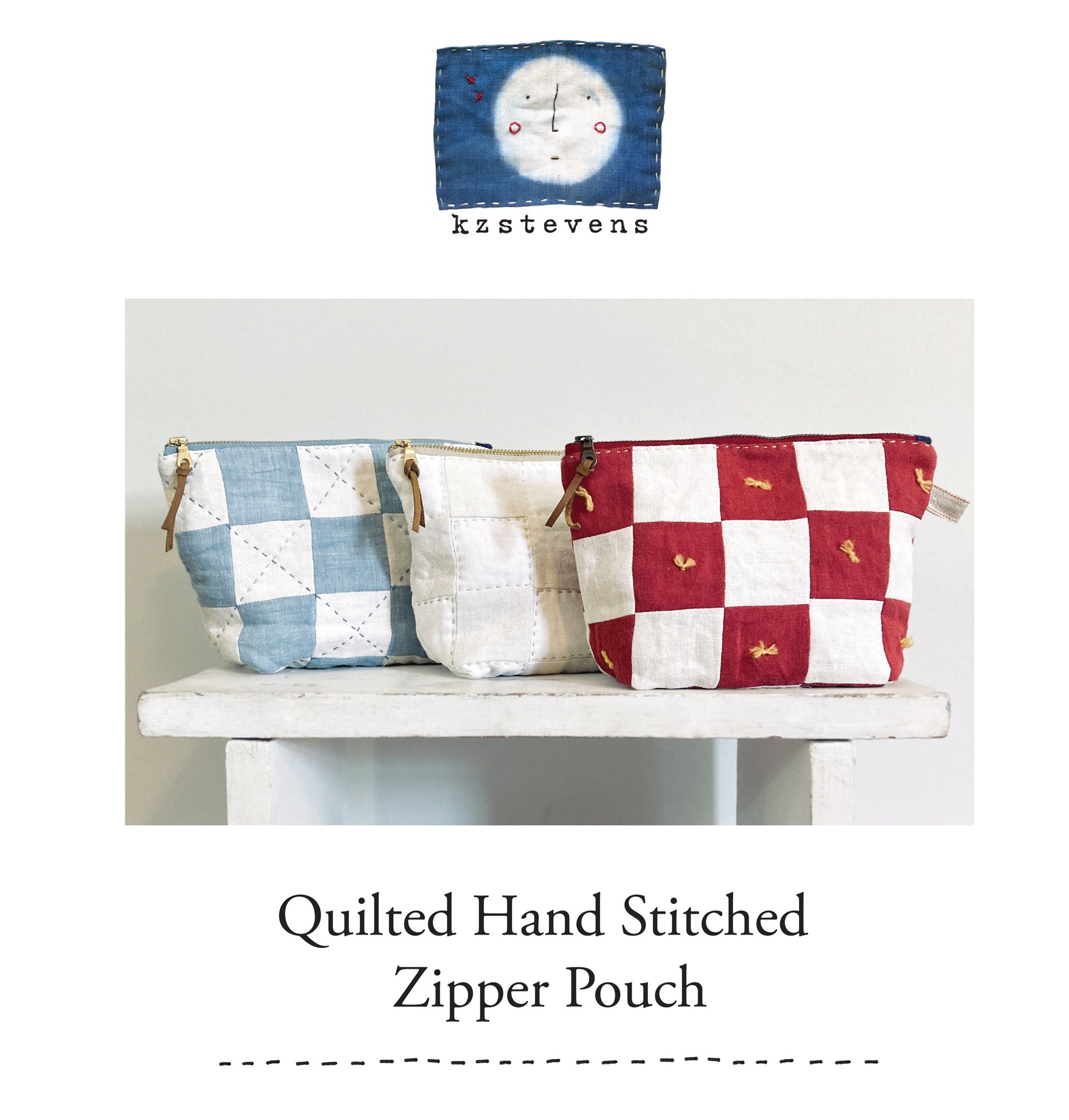 Hand Quilted Zipper Pouch Pattern | Sue Spargo Folk Art Quilts