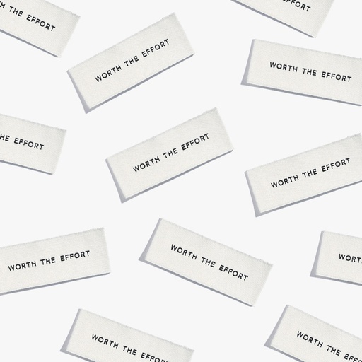 [KMWL-WTE-23] "Worth the Effort" Woven Labels, 6pk