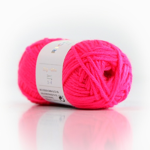 [RCDK-N02] Rico Cotton DK, Neon Fuchsia