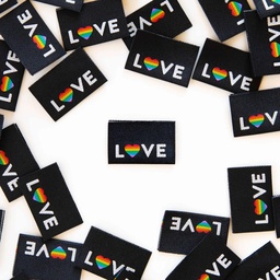 [LP_159] ​"Love Pride Heart" Sewing Woven Labels, 8pk