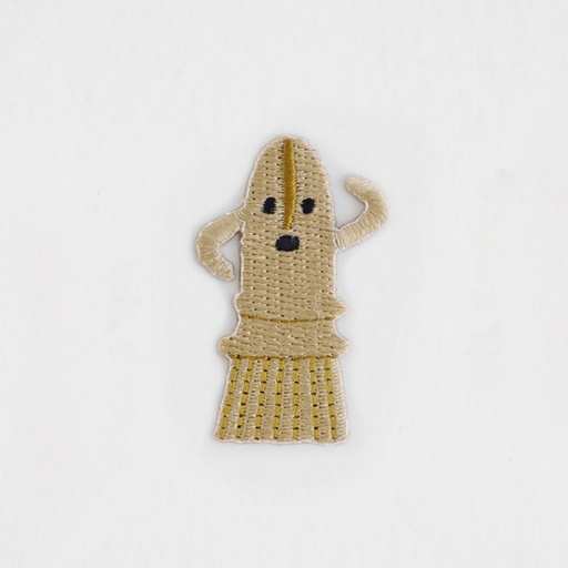 [11-8680] Daruma Embroidered Sticker (Haniwa)