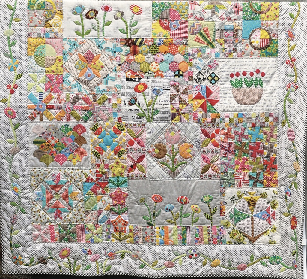 Green Tea & Sweet Beans Quilt Kit Sue Spargo Folk Art Quilts