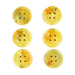 [HDP-28BUT-01] Sunflower Yellow Recycled Button 6 Pack (28mm)