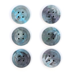 [HDP-28BUT-04] Dark Denim Recycled Button 6 Pack (28mm)