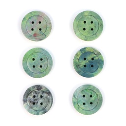 [HDP-28BUT-06] Watermelon Rind Recycled Button 6 Pack (28mm)