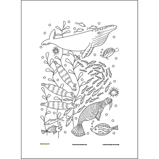 Trade Winds, Belgian Linen Embroidery Panel