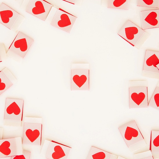 [LP_182] Red Heart Woven Labels, 8pk