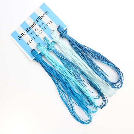 [SSCP_2401] Straw Silk Color Palette - Island Blues
