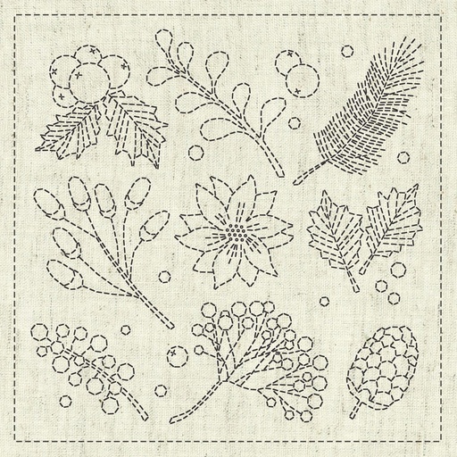 [KF2022-40] Sashiko Cloth - Little Gathering