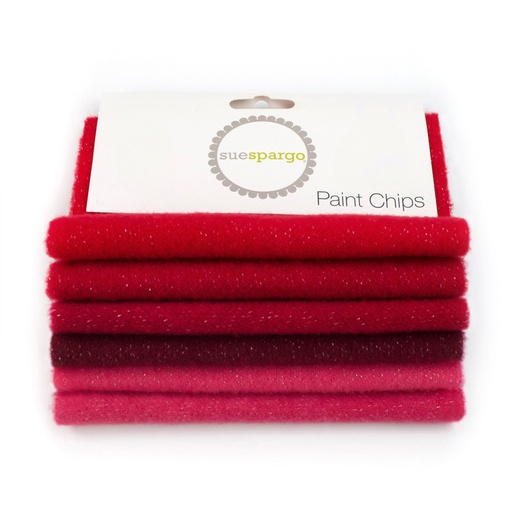 [SPPCWB_42] 5" x 5" Sparkle Paint Chips - Red