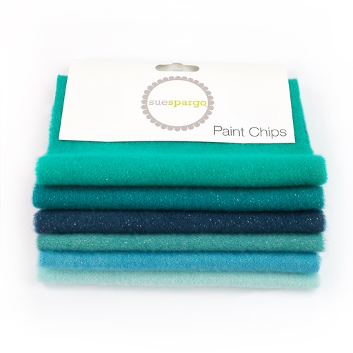 [SPPCWB_45] 5" x 5" Sparkle Paint Chips - Teal