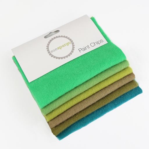 [PCWB_57] 5" x 5" Solid Paint Chips - Happy Accidents, Little Trees