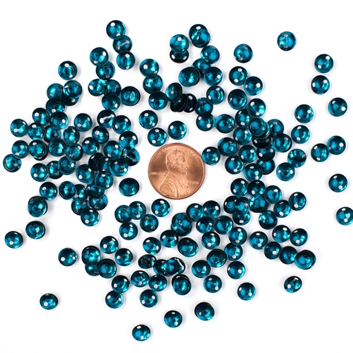 [S291] 7mm Cup Sequins, Dark Blue with Aqua Lights