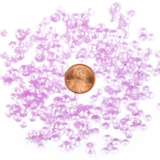 [S245] 6mm Flower Sequins, Light Mauve