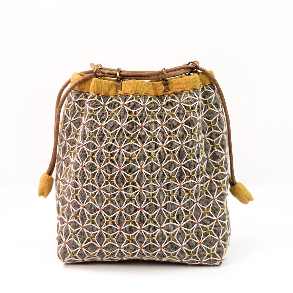 Sashiko Drawstring Bag Kit | Sue Spargo Folk Art Quilts