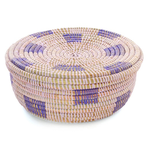 [SAM_LSB-LF] Lidded Sewing Basket, Lavender Fields