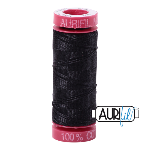[JKD_4241] Aurifil 12wt Cotton, Mako' 50m Spool, Very Dark Grey (#4241)