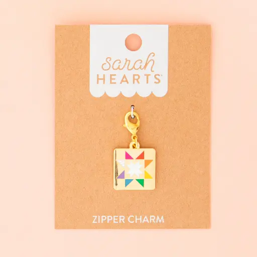 [C-ZC02] Quilt Star Zipper Charm