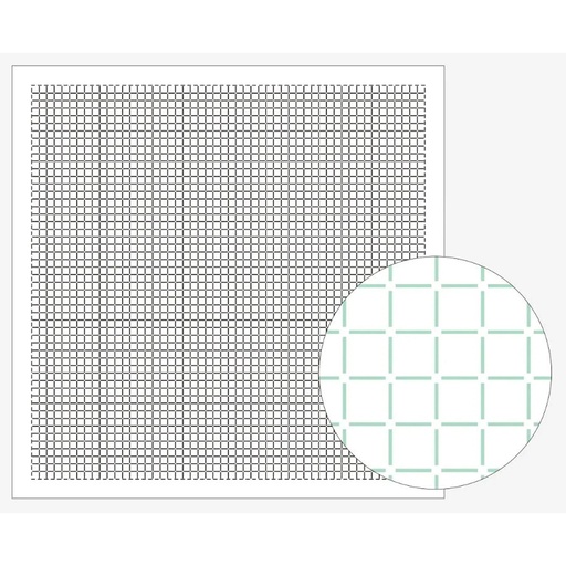 [8430-1103] Single Lattice, Sashiko Cloth, White