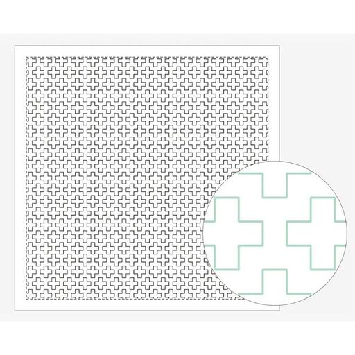 [8430-1107] Cross Stitch, Sashiko Cloth, White