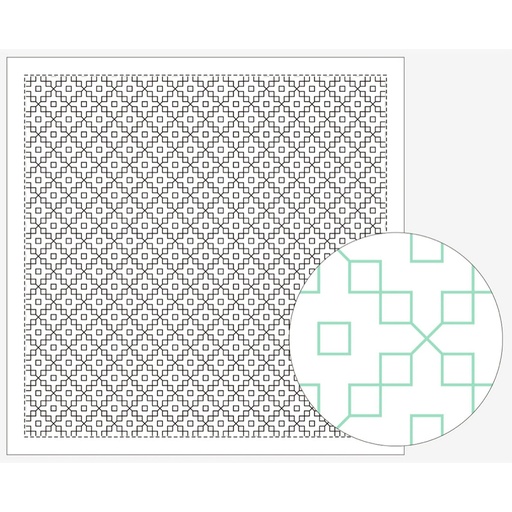 [8430-1153] Dahlia, Sashiko Cloth, White