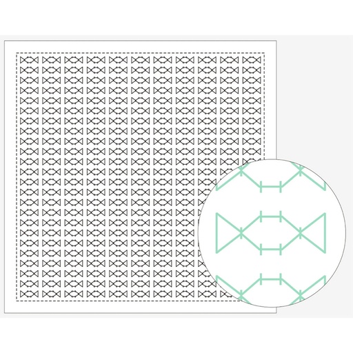 [8430-1155] Candy, Sashiko Cloth, White