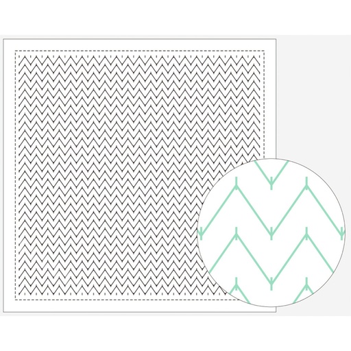 [8430-1159] Mountain Range, Sashiko Cloth, White