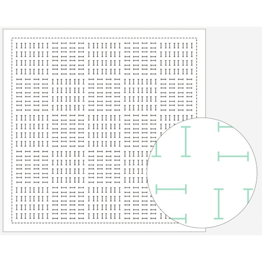 [8430-1160] Building Blocks, Sashiko Cloth, White