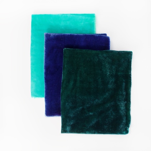 [TFB_40-3] Fat 1/16, Making Waves Hand Dyed Velvet Bundle
