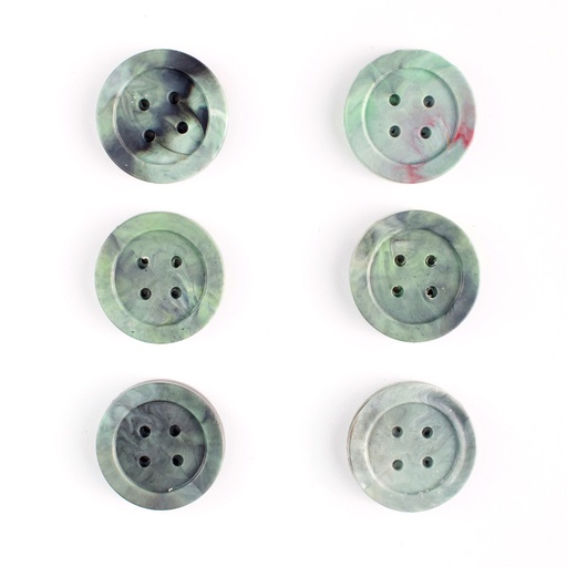 [HDP-28BUT-07] Stormy Seas Recycled Button 6 Pack (28mm)