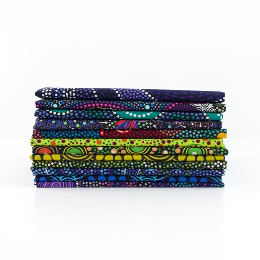 [FBPK_374] Down Under Aboriginal Fat 1/8 Fabric Bundle 