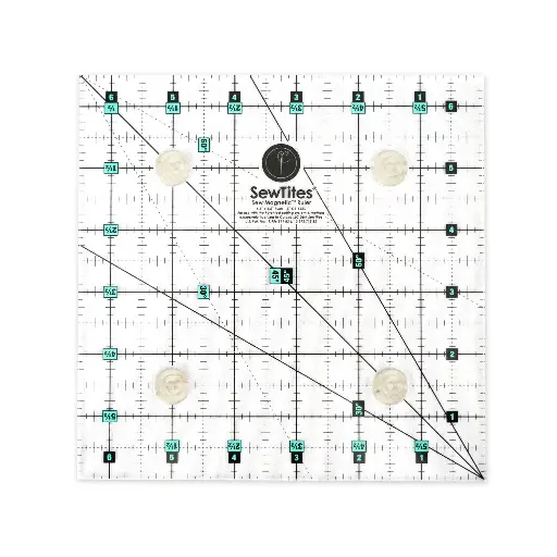 Sew Magnetic 6-1/2in x 6-1/2in Ruler 