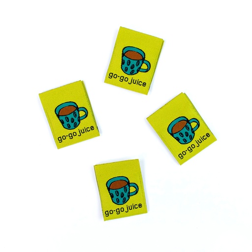[KMWL-GGJ] ​​"Go-Go Juice" Woven Labels, 4pk