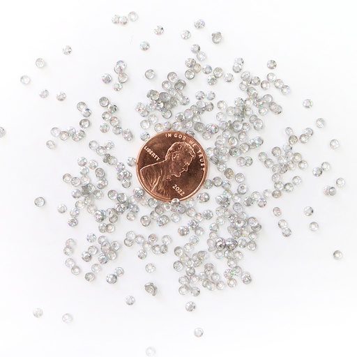 [S5] 2mm Cup Sequins, Silver with Multi Lights