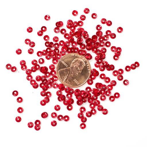 [S52] 3mm Cup Sequins, Red