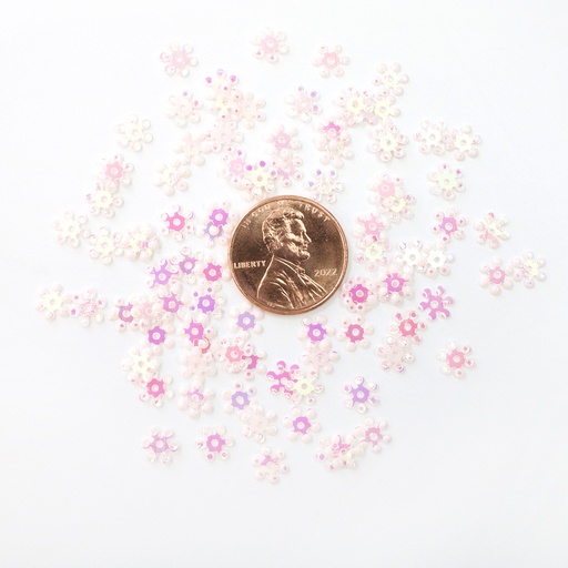 [S119] 6mm Starburst Sequins, Pale Pink