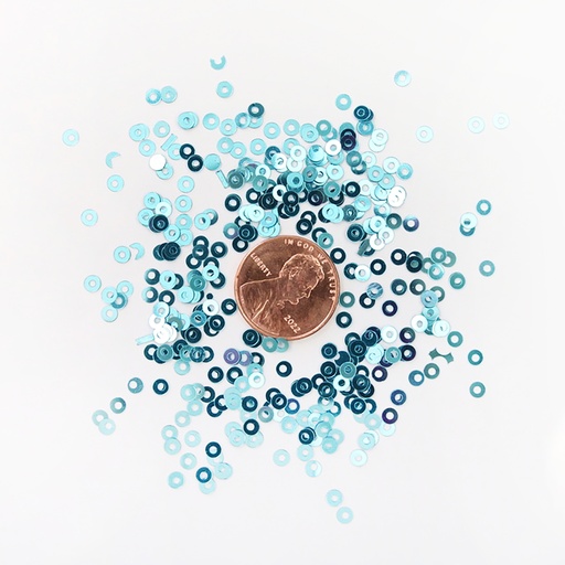 [S49] 3mm Flat Sequins, Bright Blue
