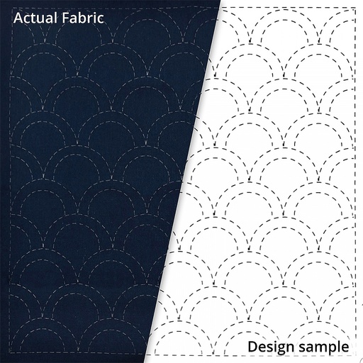 [EMCSC-0207] Olympus Sashiko Sampler, Seikaiha, Navy